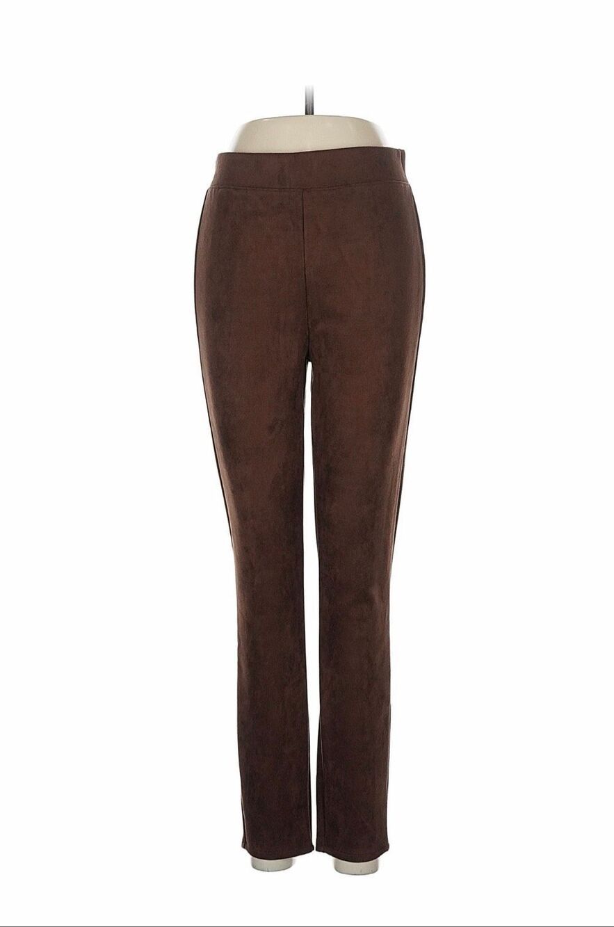 NWT l’agence brown suede leggings - size M